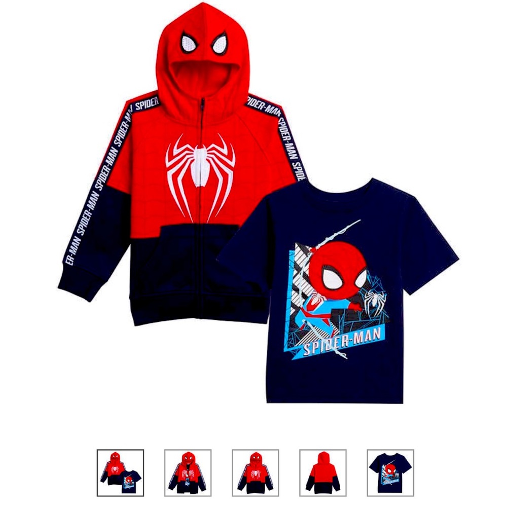 NWT 🏷✨ Size 3T Spider-Man Lined Hoodie & Tee Set